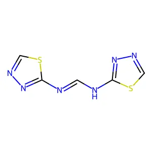 N,N'-di-1,3,4-thiadiazol-2-ylimidoformamide structure