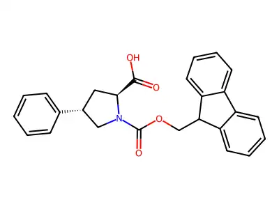 Fmoc-(2S,5R)-5-phenylpyrrolidine-2-carboxylic acid structure