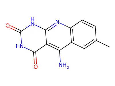 5-amino-7-methyl-1H-pyrimido[4,5-b]quinoline-2,4-dione structure