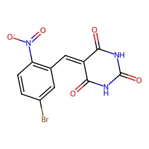 5-(5-Bromo-2-nitrobenzylidene)pyrimidine-2,4,6(1h,3h,5h)-trione structure