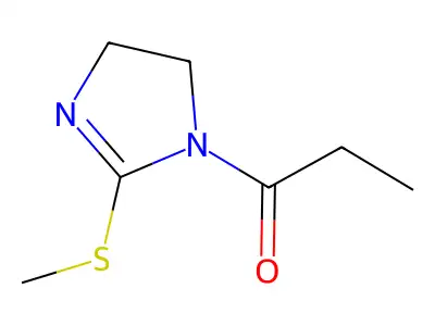 1-(2-Methylsulfanyl-4,5-dihydroimidazol-1-yl)propan-1-one structure