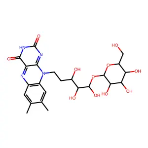 5'-D-riboflavin-D-glucopyranoside structure
