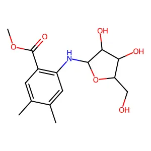n-[2-(methoxycarbonyl)-4,5-dimethylphenyl]pentofuranosylamine structure