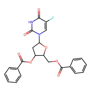 [3-Benzoyloxy-5-(5-fluoro-2,4-dioxopyrimidin-1-yl)oxolan-2-yl]methyl benzoate structure