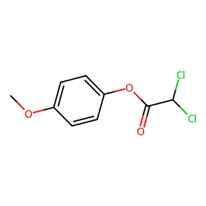 Dichloroacetic acid, 4-methoxyphenyl ester structure