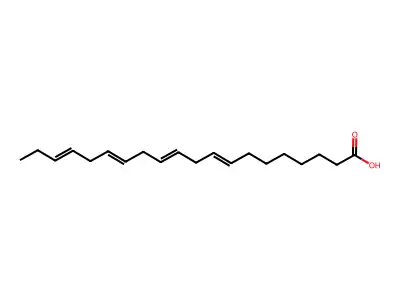 Icosa-8,11,14,17-tetraenoic acid structure