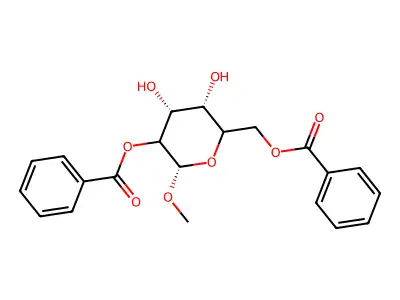 2,6-Di-O-benzoyl-methyl-a-D-glucopyranoside structure
