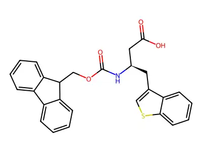 Fmoc-(S)-3-Amino-4-(3-benzothienyl)-butyric acid structure