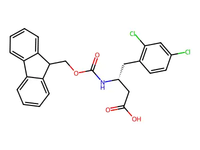 Fmoc-(S)-3-Amino-4-(2,4-dichloro-phenyl)-butyric acid structure