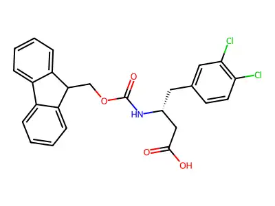 Fmoc-(S)-3-Amino-4-(3,4-dichloro-phenyl)-butyric acid structure