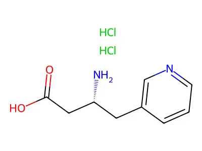 (S)-3-Amino-4-(pyridin-3-yl)butanoic acid dihydrochloride structure