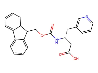 Fmoc-(S)-3-amino-4-(3-pyridyl)-butyric acid structure