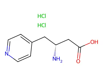 (3R)-3-Amino-4-(pyridin-4-yl)butanoic acid structure