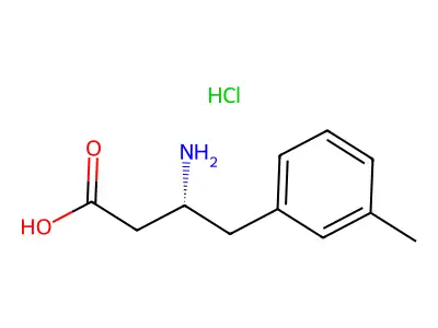 (3R)-3-amino-4-(3-methylphenyl)butanoic acid structure