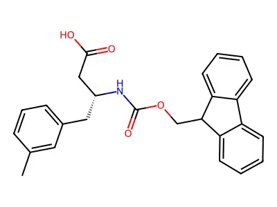 (S)-3-((((9H-Fluoren-9-yl)methoxy)carbonyl)amino)-4-(m-tolyl)butanoic acid structure