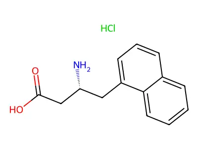 (R)-3-amino-4-(naphthalen-1-yl)butanoic acid structure