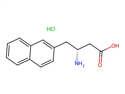 (3S)-3-Amino-4-(naphthalen-2-yl)butanoic acid--hydrogen chloride (1/1) structure