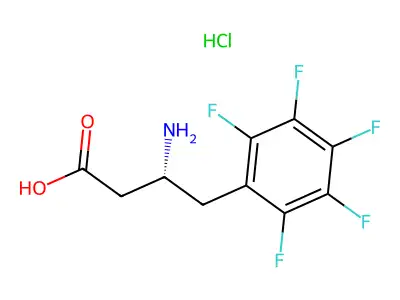 (3R)-3-amino-4-(2,3,4,5,6-pentafluorophenyl)butanoic acid structure