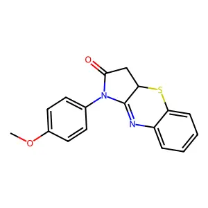 Pyrrolo(3,2-b)(1,4)benzothiazin-2(1H)-one, 3,3a-dihydro-1-(4-methoxyphenyl)- structure