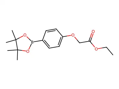 Ethyl 2-(4-(4,4,5,5-tetramethyl-1,3,2-dioxaborolan-2-yl)phenoxy)acetate structure