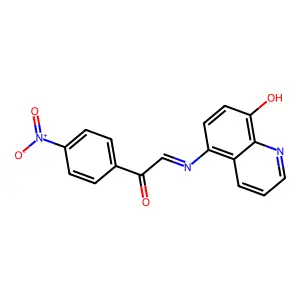 5-((p-Nitrobenzoyl)methylenamino)-8-quinolinol structure