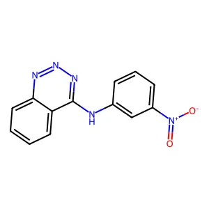 N-(3-nitrophenyl)-1,2,3-benzotriazin-4-amine structure