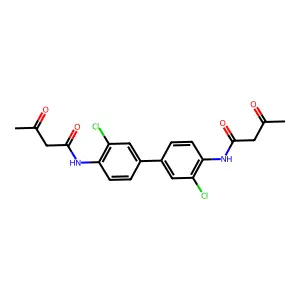 N,N'-(3,3'-Dichloro[1,1'-biphenyl]-4,4'-diyl)bis(3-oxobutanamide) structure