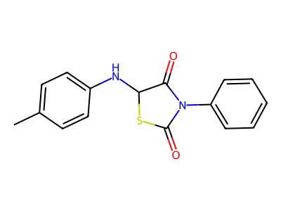 3-Phenyl-5-p-tolylamino-thiazolidine-2,4-dione structure