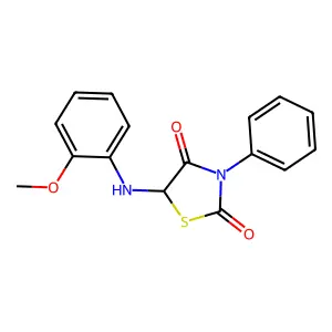 5-(2-Methoxy-phenylamino)-3-phenyl-thiazolidine-2,4-dione structure