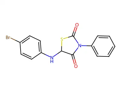 5-(4-Bromo-phenylamino)-3-phenyl-thiazolidine-2,4-dione structure