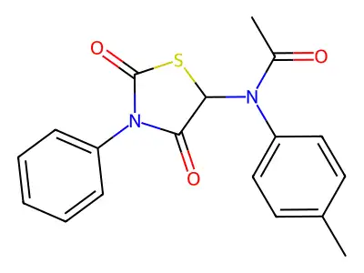 N-(2,4-dioxo-3-phenyl-1,3-thiazolidin-5-yl)-N-(4-methylphenyl)acetamide structure