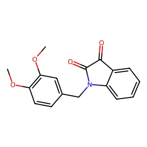 1-(3,4-Dimethoxybenzyl)indoline-2,3-dione structure