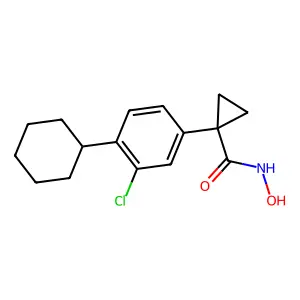 Cyclopropanecarboxamide, 1-(3-chloro-4-cyclohexylphenyl)-N-hydroxy- structure