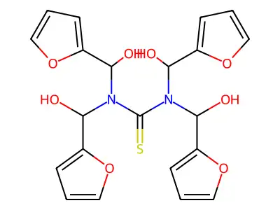 1,1,3,3-Tetrakis[furan-2-yl(hydroxy)methyl]thiourea structure