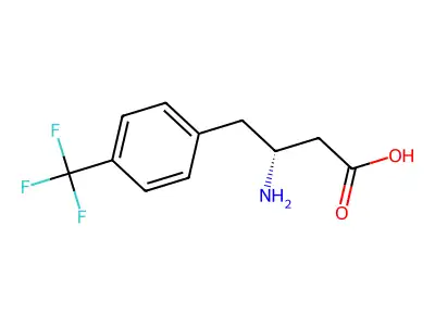 (R)-3-Amino-4-(4-trifluoromethylphenyl)butanoic acid structure