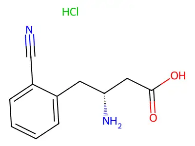 (3R)-3-amino-4-(2-cyanophenyl)butanoic Acid structure