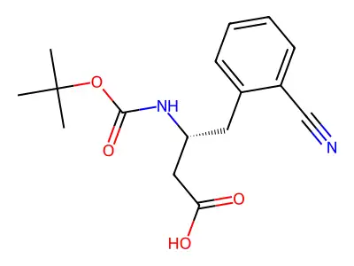 Boc-(S)-3-Amino-4-(2-cyano-phenyl)-butyric acid structure