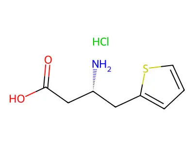 (S)-3-Amino-4-(2-thienyl)butanoic acid hydrochloride structure