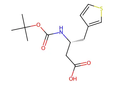 Boc-(S)-3-Amino-4-(3-thienyl)-butyric acid structure