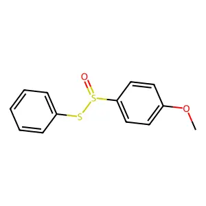 Benzenesulfinothioic acid, 4-methoxy-, S-phenyl ester structure