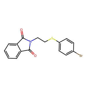 2-[2-(4-Bromophenyl)sulfanylethyl]isoindole-1,3-dione structure