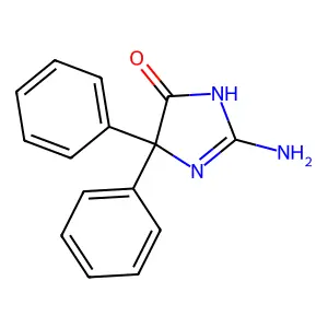 2-Amino-3,5-dihydro-5,5-diphenyl-4H-imidazol-4-one structure