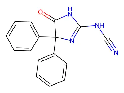 (5-Oxo-4,4-diphenyl-1H-imidazol-2-yl)cyanamide structure