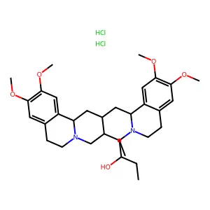 1-(6',7',10,11-Tetramethoxyemetan-2'-yl)butan-2-ol--hydrogen chloride (1/2) structure