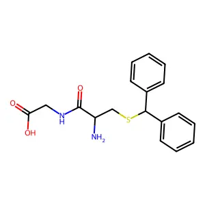 2-[(2-Amino-3-benzhydrylsulfanylpropanoyl)amino]acetic acid structure