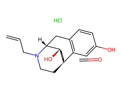 3,14-Dihydroxy-17-(prop-2-en-1-yl)morphinan-6-one--hydrogen chloride (1/1) structure