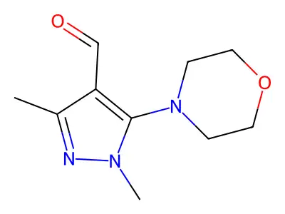 1,3-Dimethyl-5-(morpholin-4-yl)-1H-pyrazole-4-carbaldehyde structure