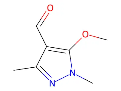 5-Methoxy-1,3-dimethyl-1H-pyrazole-4-carbaldehyde structure