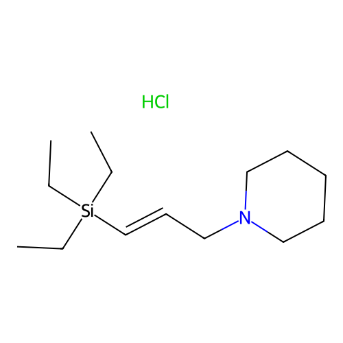 Piperidine, 1-(3-(triethylsilyl)allyl)-, hydrochloride structure