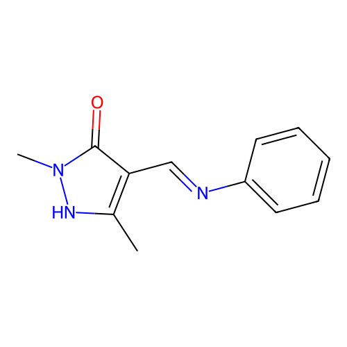 1,3-Dimethyl-4-phenylaminomethylene-5-pyrazolone structure